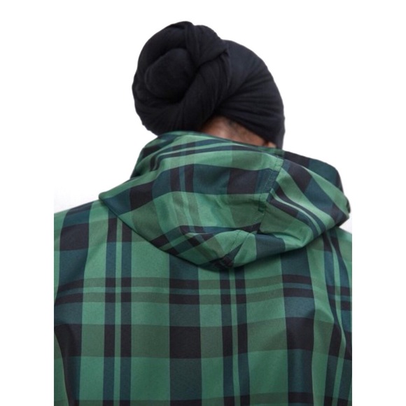 Zara Checked Hooded Lightweight Jacket Large Retro - Picture 14 of 16